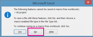 Excel XLSM arquivos não será aberto 10