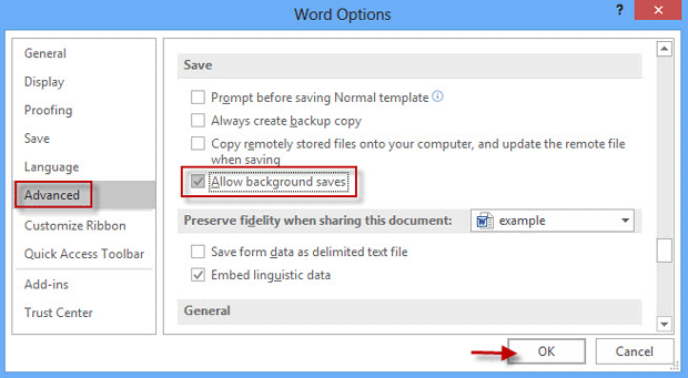 Habilite a opção de Autosave desativado no Excel 3