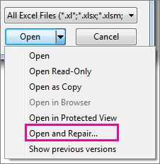Reparar arquivo Excel corrompido 2