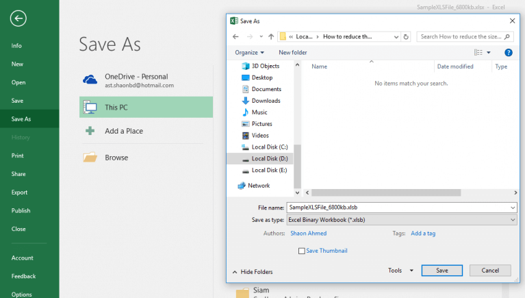 reduzir tamanho do arquivo do Excel 3