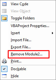 Mover macros para novo módulo