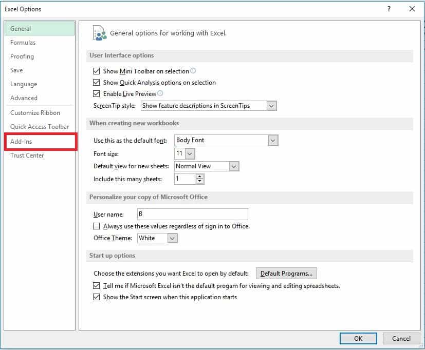 Excel mostra uma tela em branco ao abrir um arquivo