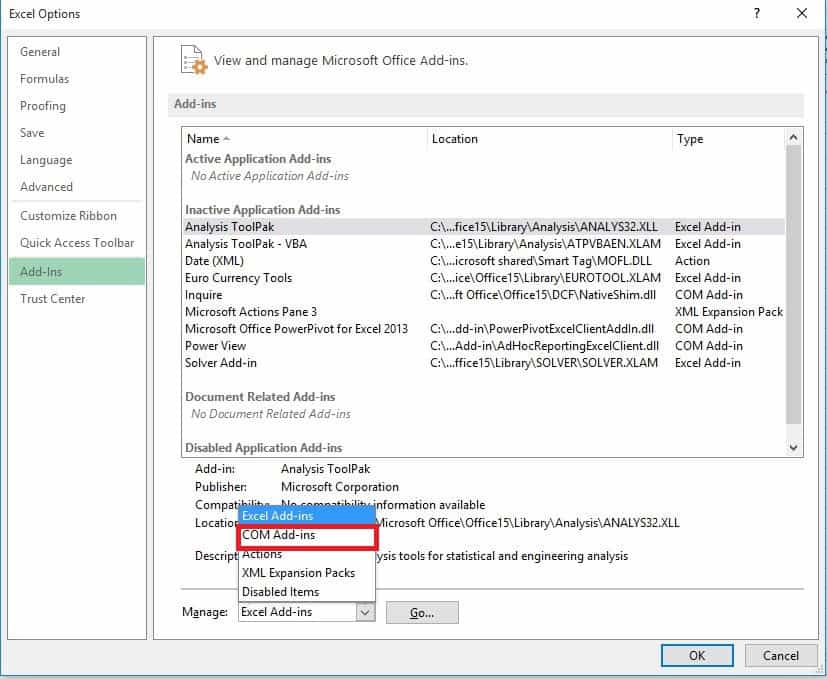 Excel mostra uma tela em branco ao abrir um arquivo