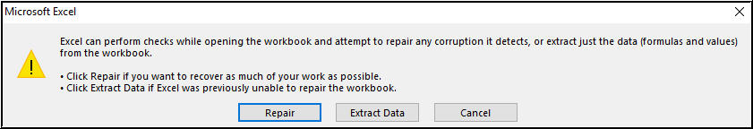 este arquivo não está em um erro de formato reconhecível do Excel