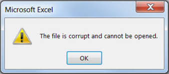 O arquivo está corrompido e não pode ser aberto
