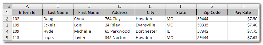 Como usar um banco de dados pesquisável no Excel 1