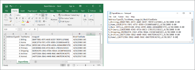 Exportar dados SQL para o Excel 9