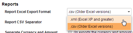 Exportando dados do relatório para o Excel 2