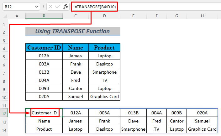 Microsoft Excel Transpose não funciona