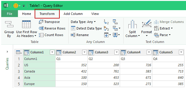 Excel Transpor Função Não Trabalhando 10