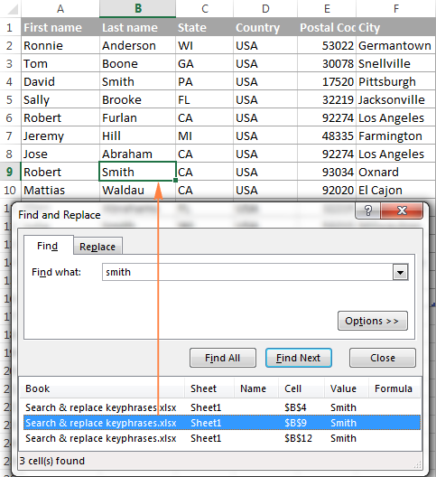 Excel Encontrar E Substituir não Trabalhando 3