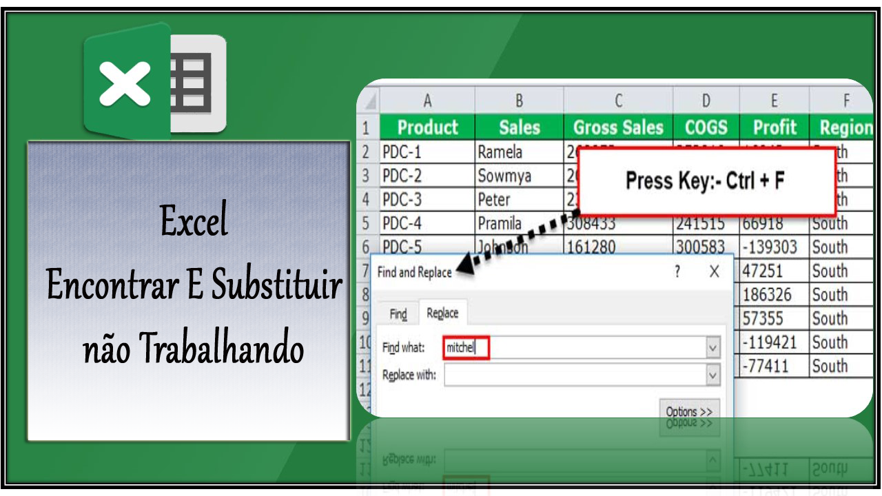 Planilhas Para Voce Como Localizar Ou Substituir Exce 3081