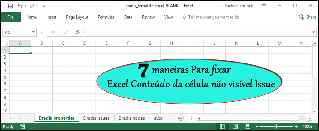 7 maneiras Para fixar Excel Conteúdo da célula não visível Issue