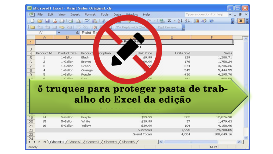 5 truques para proteger pasta de trabalho do Excel da edição