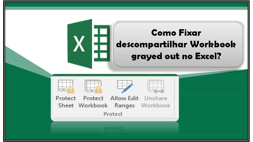 Como Fixar descompartilhar Workbook grayed out no Excel?