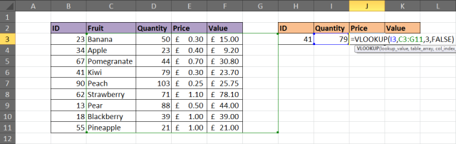 Excel VLOOKUP não está funcionando 3