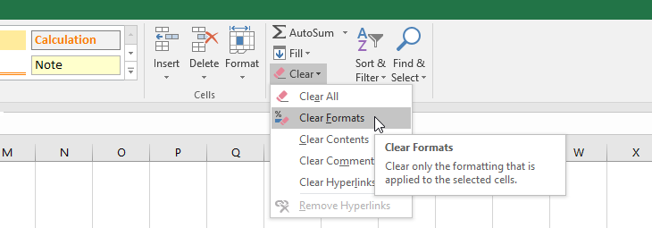 Remova a Formatação No Excel