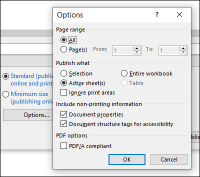 problema de arquivo salvar como PDF no Excel