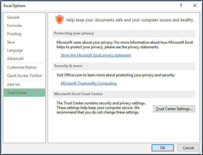 Excel arquivo fecha imediatamen 14