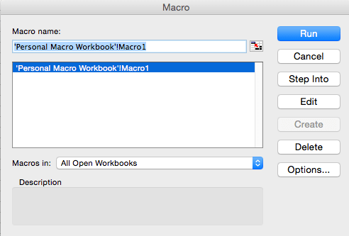 edito o código de macro armazenado em minha pasta de trabalho pessoal de macros