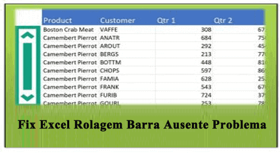 Fix Excel Rolagem Barra Ausente Problema