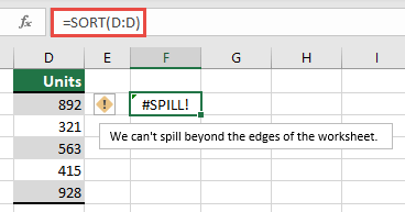 erro de Spill no Excel