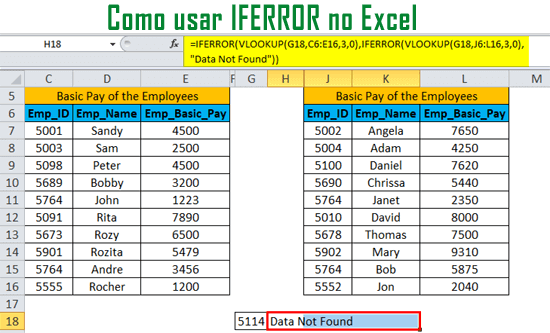 Como usar IFERROR no Excel