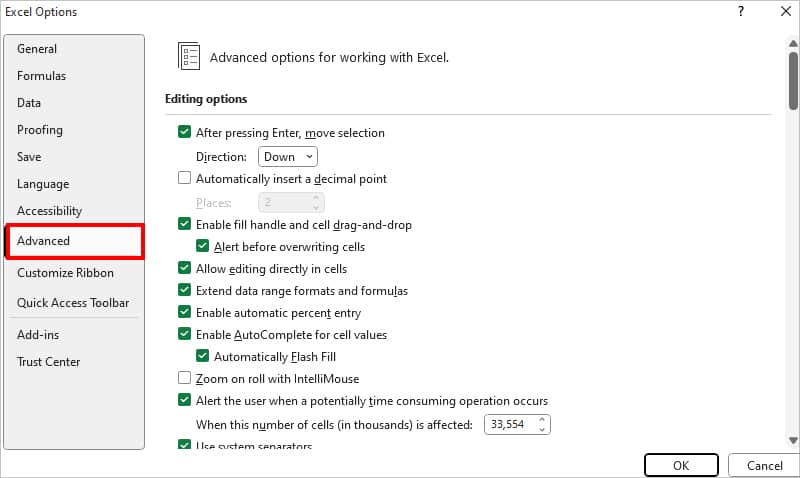 Excel ficou sem recursos ao Attempting calcular