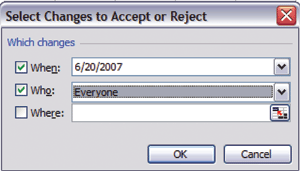 controle de alterações do Excel 