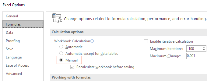 Excel AutoFill não está funcionando