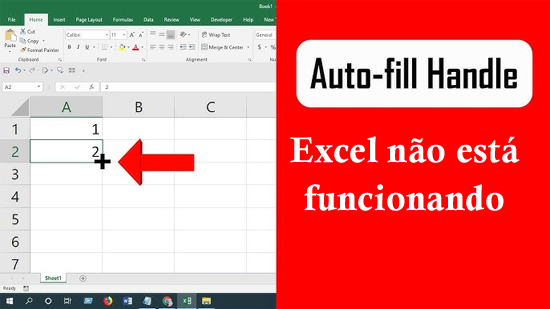 Excel AutoFill não está funcionando