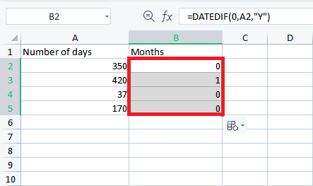 converter dias em meses no Excel