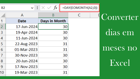 Como converter dias em meses no Excel? (Sem VBA, sem complicações!)